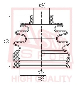 Bellow, drive shaft (ASBT-INCW5)