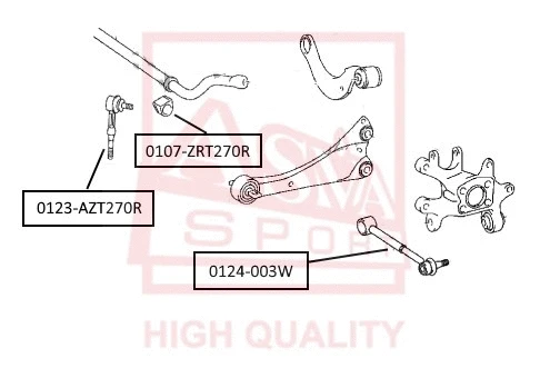 Bushing, stabiliser bar (0107-ZRT270R)