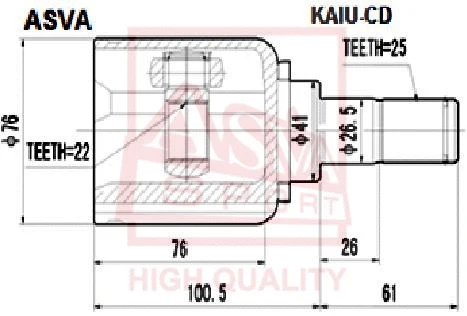 Joint Kit, drive shaft (KAIU-CD)