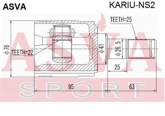 Joint Kit, drive shaft (KARIU-NS2)