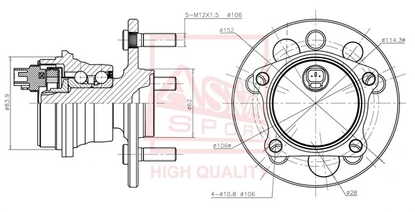 Wheel Hub (TYWH-IPS10R)