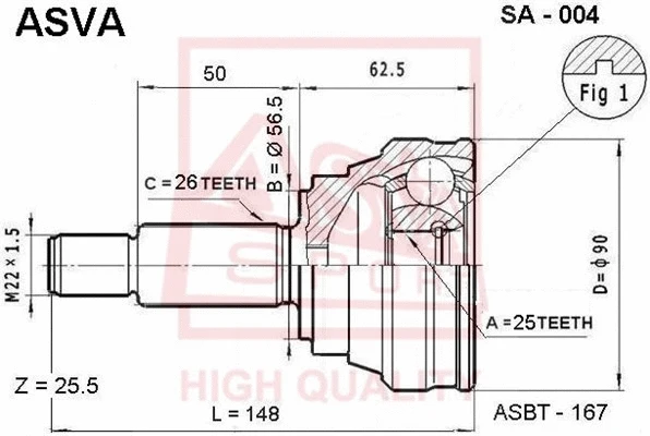 Joint Kit, drive shaft (SA-004)
