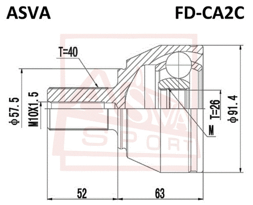 Joint Kit, drive shaft (FD-CA2C)