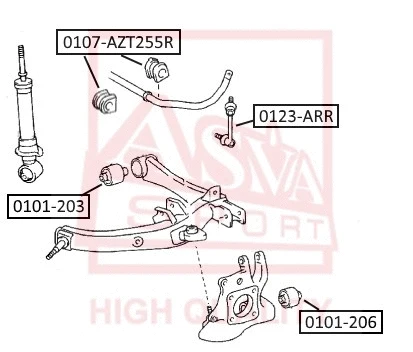 Mounting, control/trailing arm (0101-203)