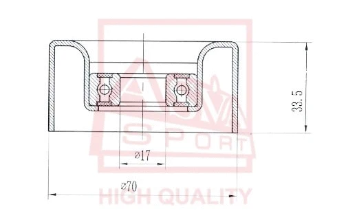 Tensioner Pulley, V-belt (NSBP-032)