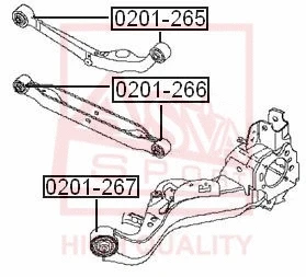 Mounting, control/trailing arm (0201-265)