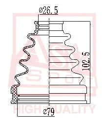 Bellow, drive shaft (ASBT-INACV4)