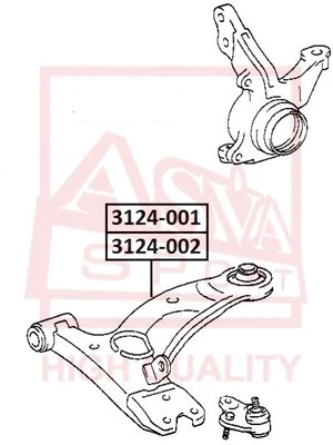 Control/Trailing Arm, wheel suspension (3124-002)