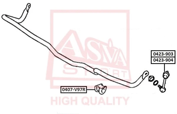 Bushing, stabiliser bar (0407-V97R)