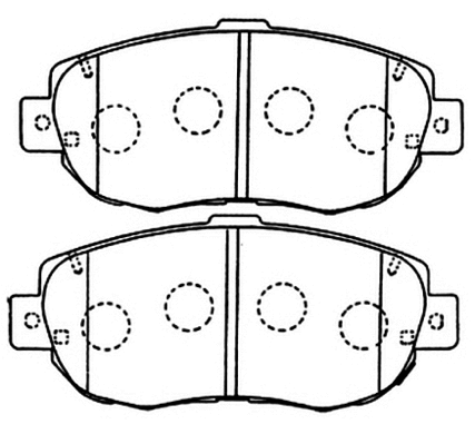 Brake Pad Set, disc brake (AKD-1324)