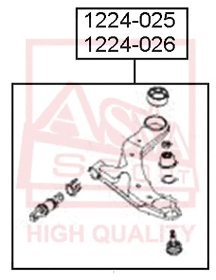 Control/Trailing Arm, wheel suspension (1224-026)