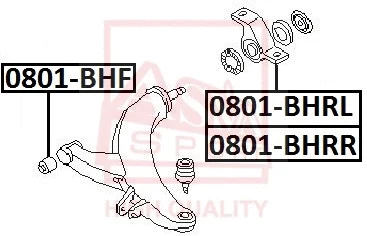 Mounting, control/trailing arm (0801-BHF)