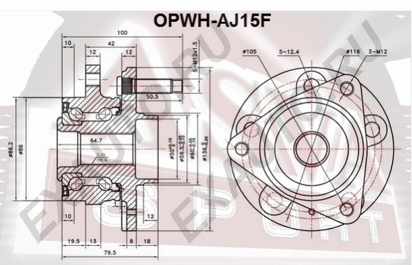 Wheel Hub (OPWH-AJ15F)