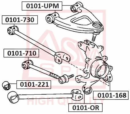 Mounting, control/trailing arm (0101-168)