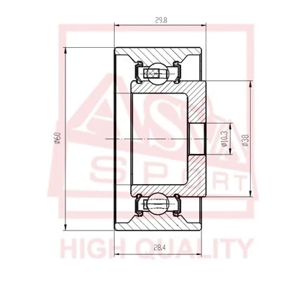 Tensioner Pulley, V-belt (HYBP-024)