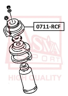Mounting, shock absorber (0711-RCF)
