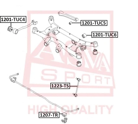 Mounting, control/trailing arm (1201-TUC5)