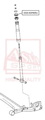 Mounting, control/trailing arm (0103-KSP90RU)