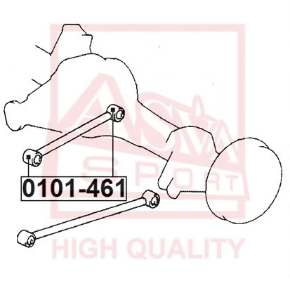 Mounting, control/trailing arm (0101-461)