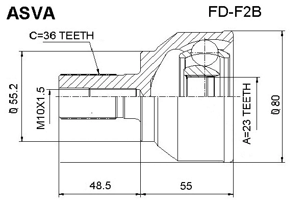 Joint Kit, drive shaft (FD-F2B)