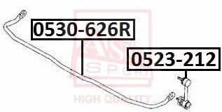 Link/Coupling Rod, stabiliser bar (0523-212)