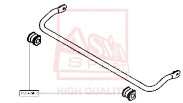 Bushing, stabiliser bar (0507-GHR)
