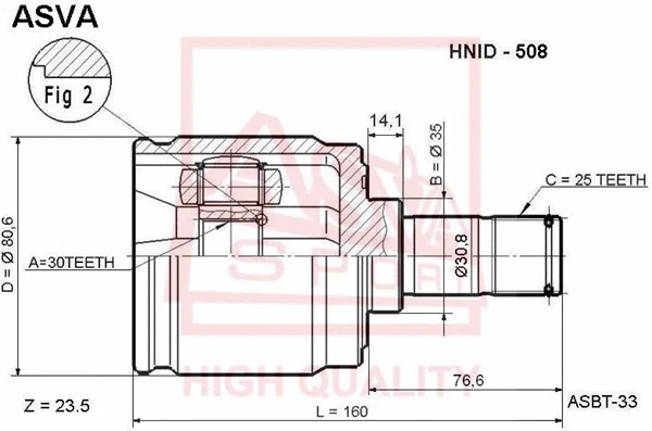 Joint Kit, drive shaft (HNID-508)