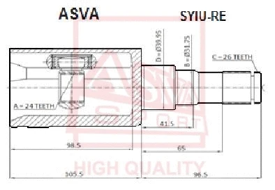 Joint Kit, drive shaft (SYIU-RE)
