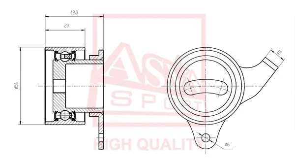 Tensioner Pulley, V-belt (TYBP-020)