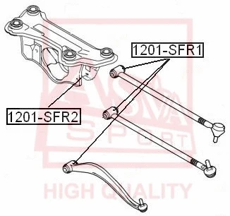 Mounting, control/trailing arm (1201-SFR1)
