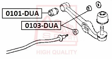 Mounting, control/trailing arm (0101-DUA)