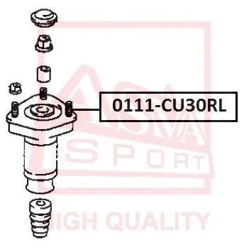 Mounting, shock absorber (0111-CU30RL)