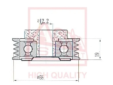 Tensioner Pulley, V-belt (SZBP-009)