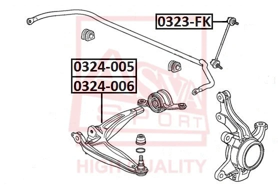 Link/Coupling Rod, stabiliser bar (0323-FK)
