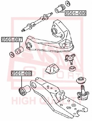 Mounting, control/trailing arm (0501-087)
