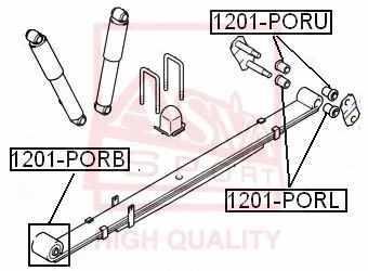 Mounting, control/trailing arm (1201-PORU)