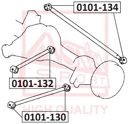 Mounting, control/trailing arm (0101-134)