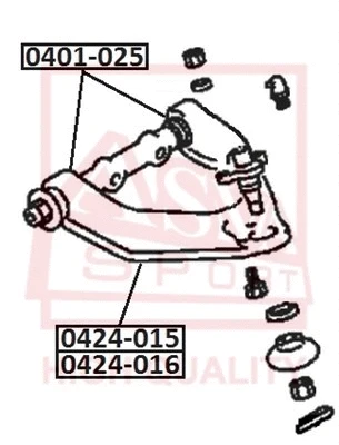 Control/Trailing Arm, wheel suspension (0424-016)