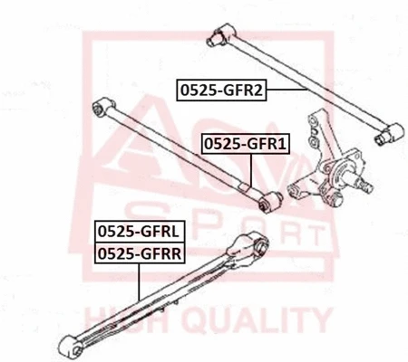 Control/Trailing Arm, wheel suspension (0525-GFRR)