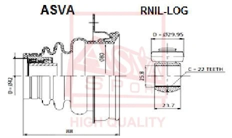 Joint Kit, drive shaft (RNIL-LOG)
