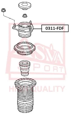 Mounting, shock absorber (0311-FDF)