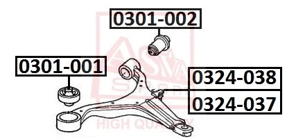 Control/Trailing Arm, wheel suspension (0324-038)