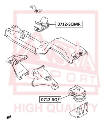 Mounting, engine (0712-SQF)