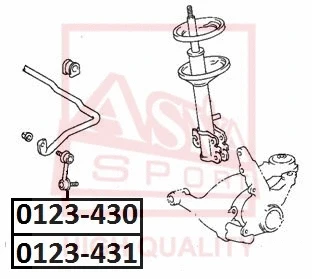 Link/Coupling Rod, stabiliser bar (0123-431)