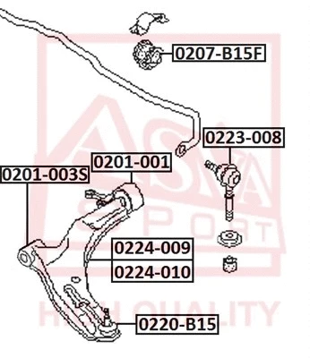Control/Trailing Arm, wheel suspension (0224-009)