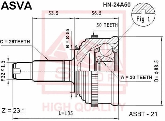 Joint Kit, drive shaft (HN-24A50)