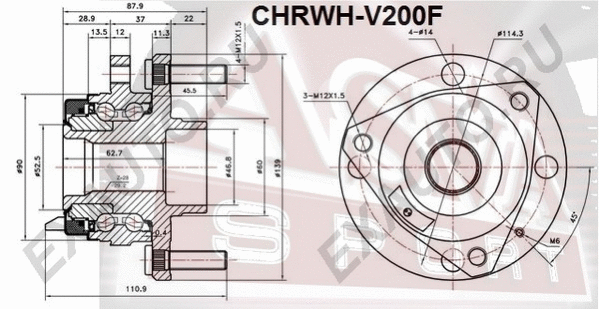 Wheel Hub (CHRWH-V200F)