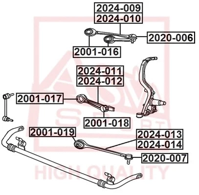 Control/Trailing Arm, wheel suspension (2024-011)