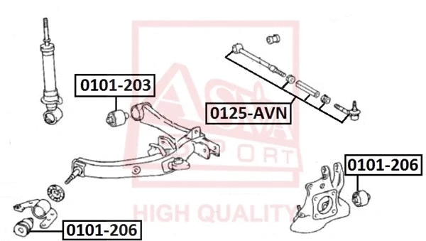 Control/Trailing Arm, wheel suspension (0125-AVN)