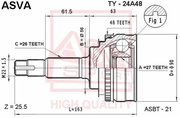 Joint Kit, drive shaft (TY-24A48)